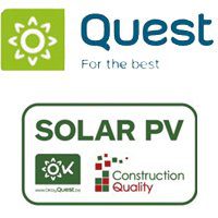 combinatie quest logo en solar pv certificaat