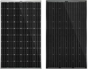 verschil in uitzicht tussen alu black en full black zonnepaneel aleo solar