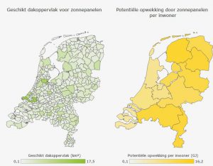 potentieel zonnepanelen in nederland kaart